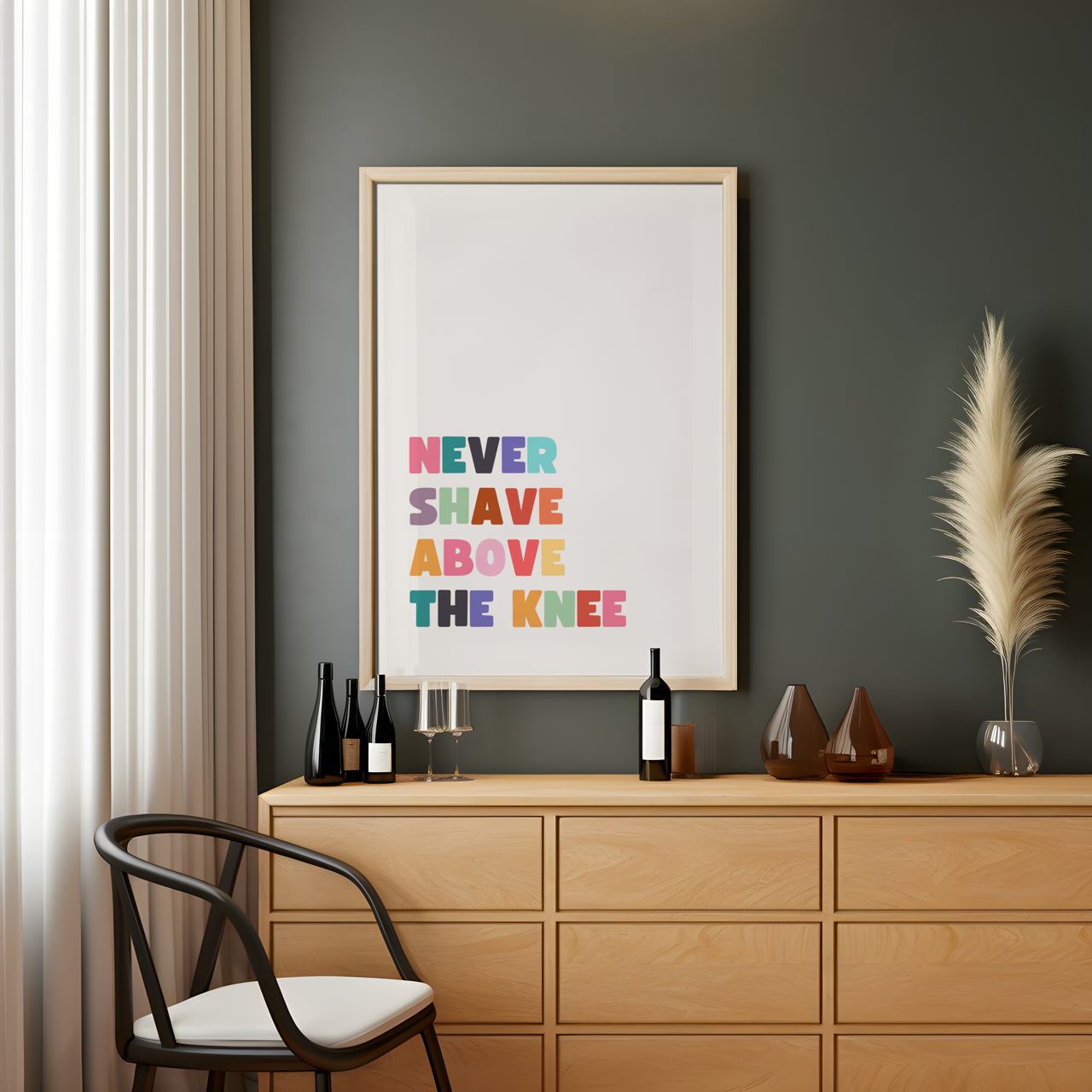 Shaving above the knee Poster