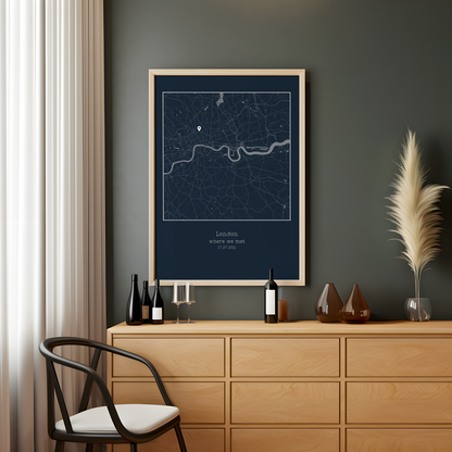 Where It All Began Personalised Map Poster