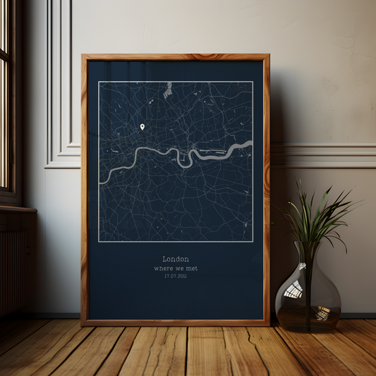 Where It All Began Personalised Map Poster