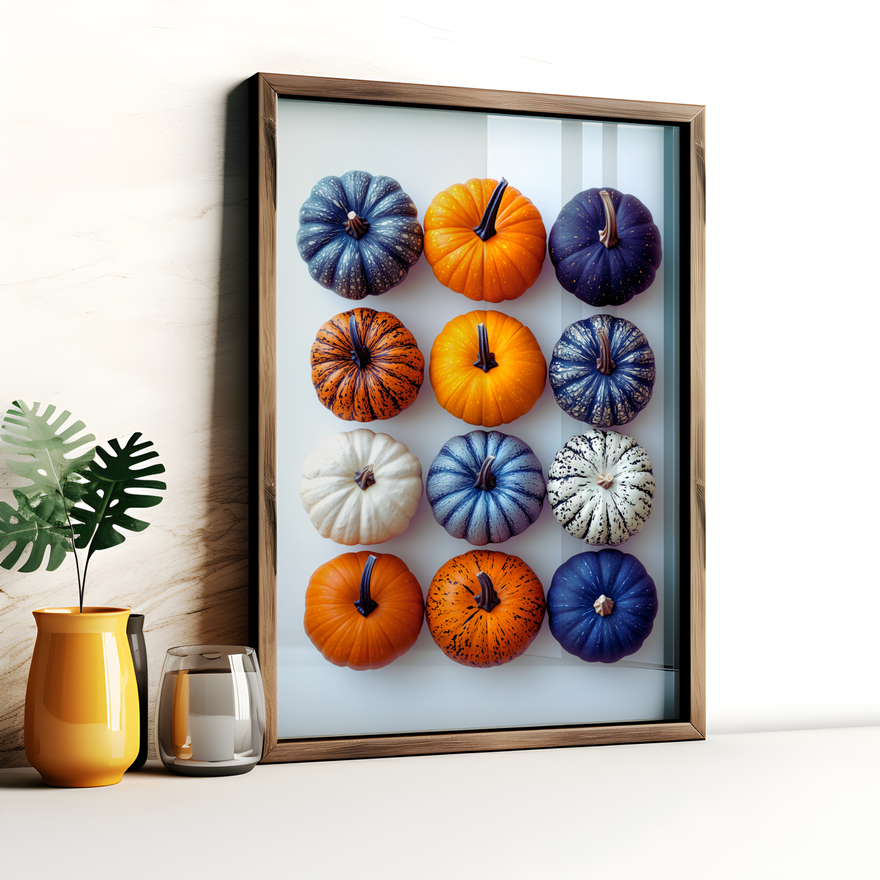 Colourful Pumpkin Autumn Poster