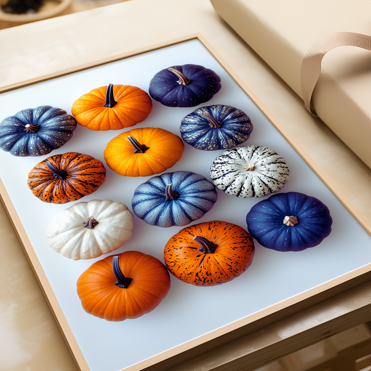 Colourful Pumpkin Autumn Poster