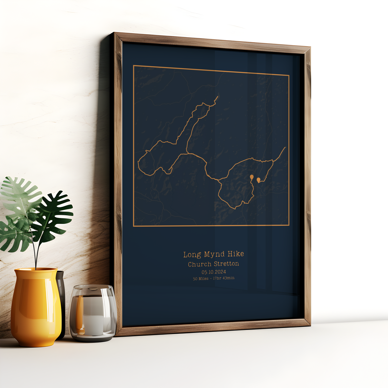 Personalised Route Map Poster