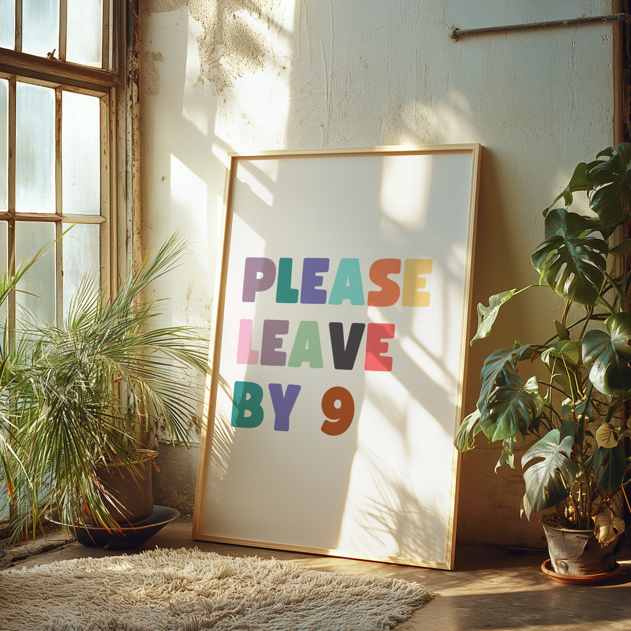 Please Leave by 9 Poster