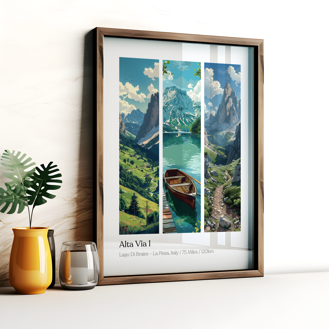 Alta Via 1 Dolomites Hiking Poster