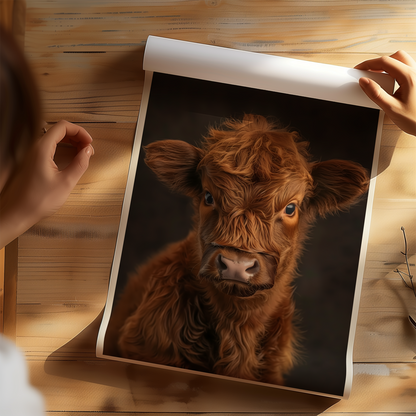 Baby Highland Calf Poster