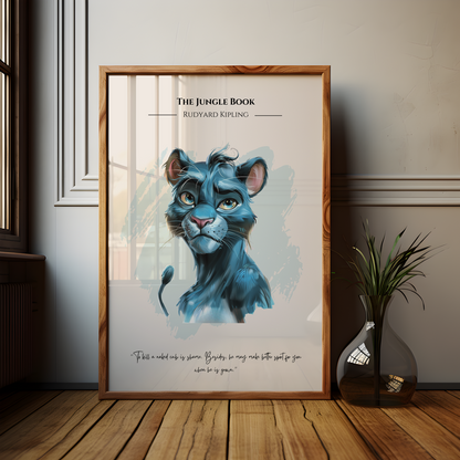 Bagheera The Jungle Book Nursery Decor Poster