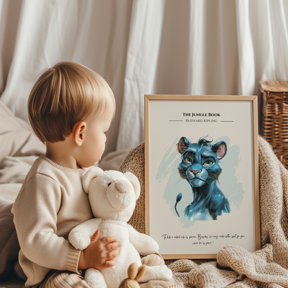 Bagheera The Jungle Book Nursery Decor Poster