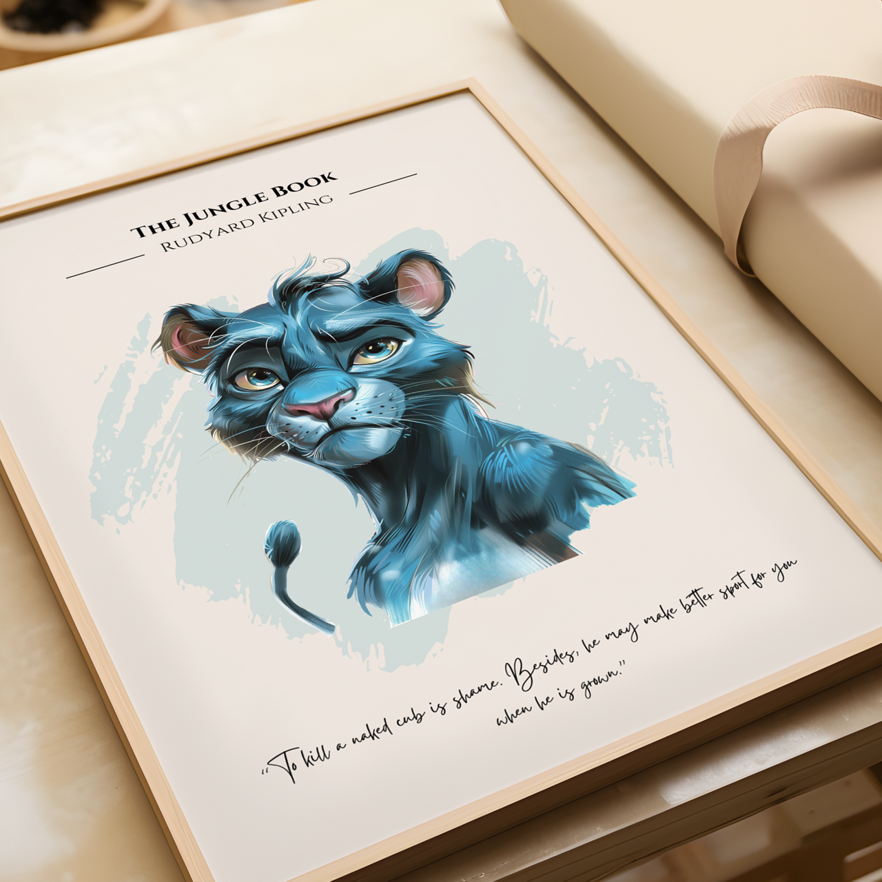 Bagheera The Jungle Book Nursery Decor Poster