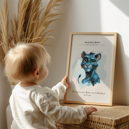 Bagheera The Jungle Book Nursery Decor Poster