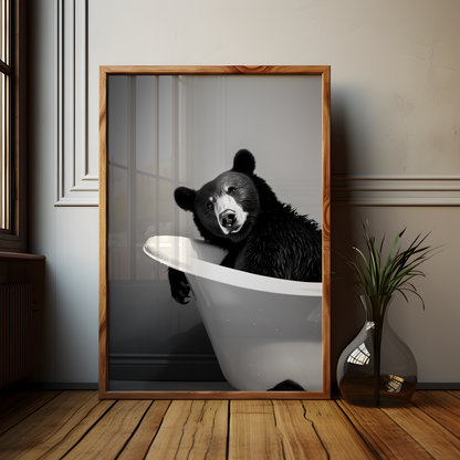 Bear in the Bath Poster