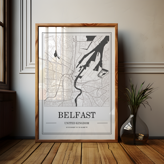 Belfast Map Poster