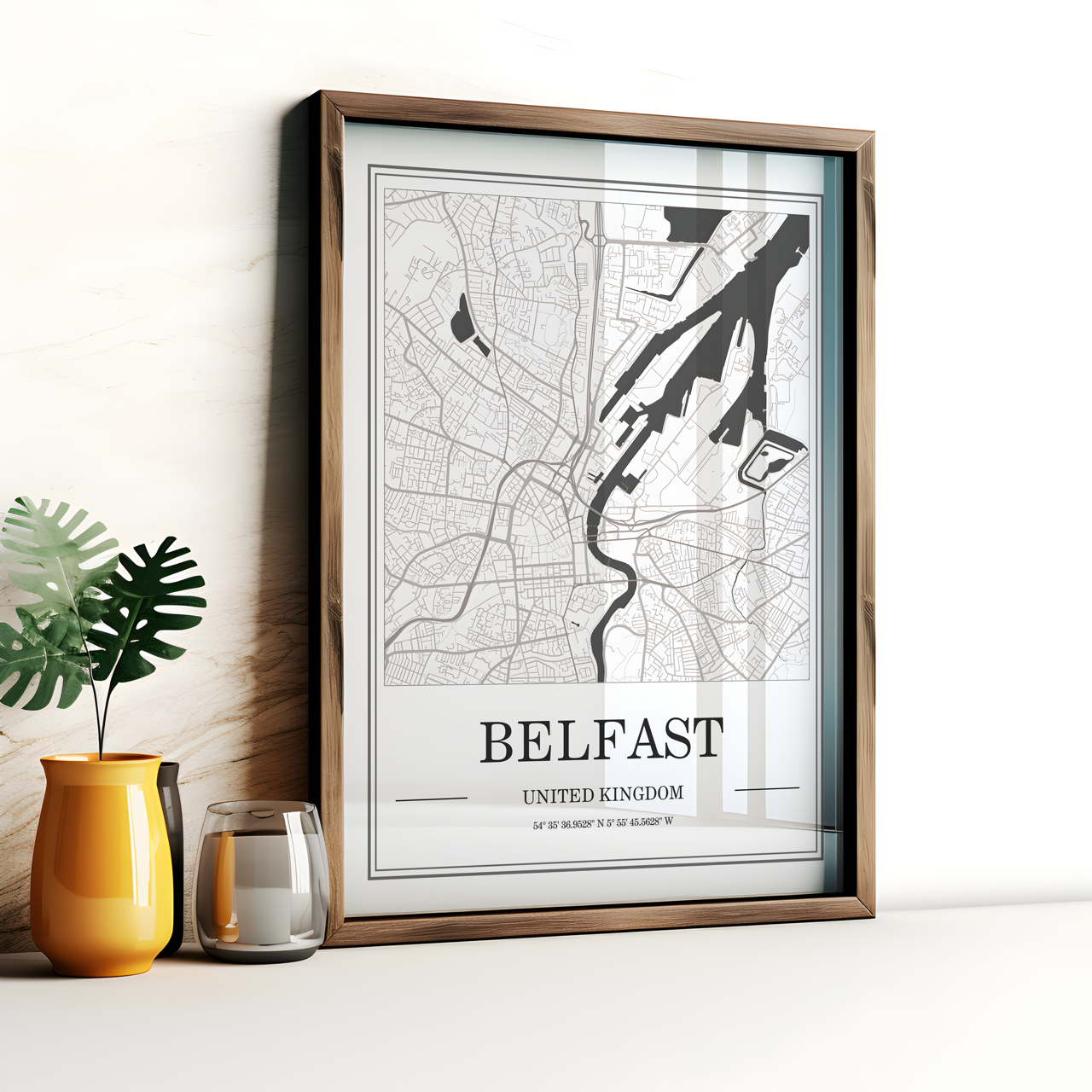 Belfast Map Poster