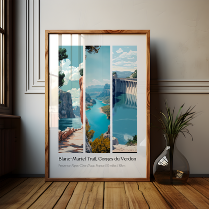 Gorges Du Verdon Blanc Martel Trail Poster