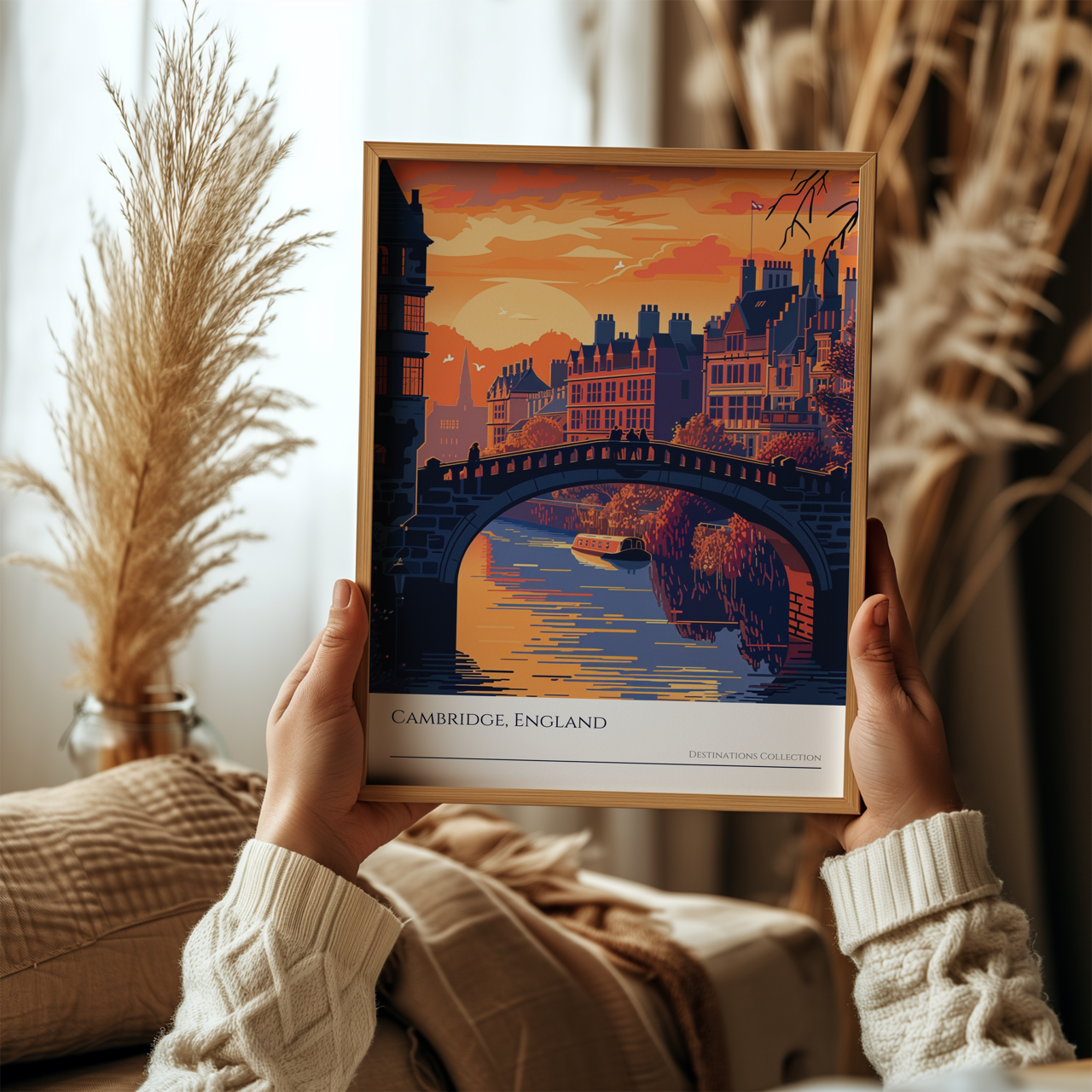 Cambridge Sunset Poster