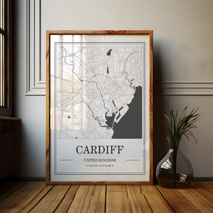 Cardiff Map Poster