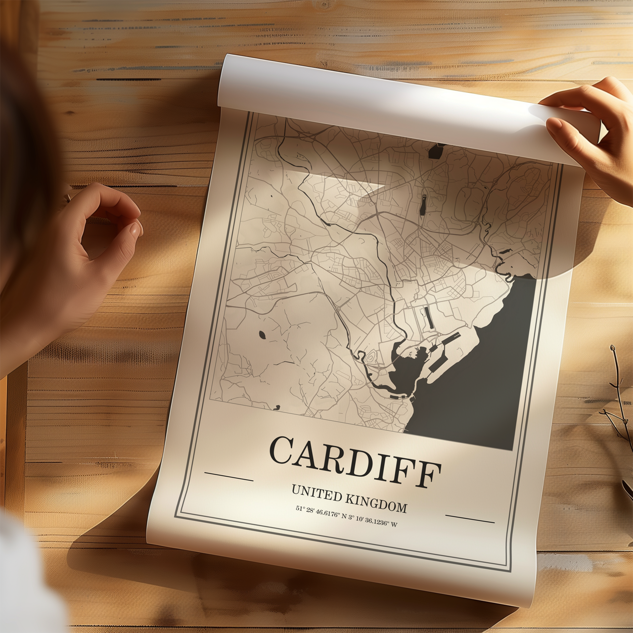 Cardiff Map Poster