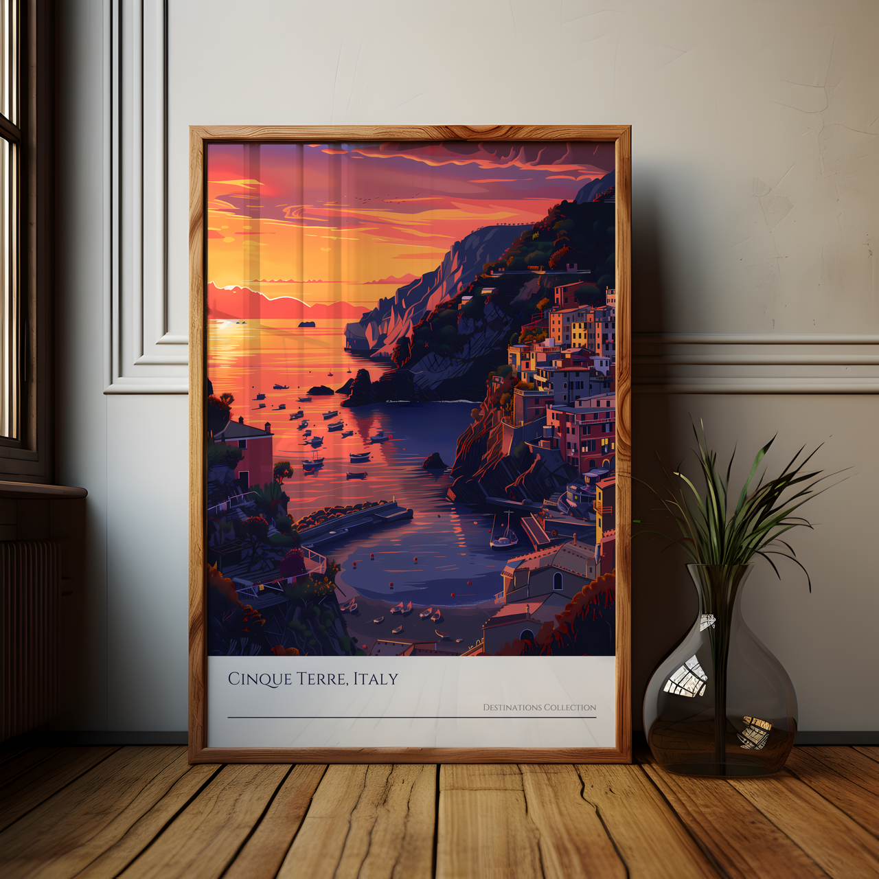 Cinque Terre Italy Sunset Poster