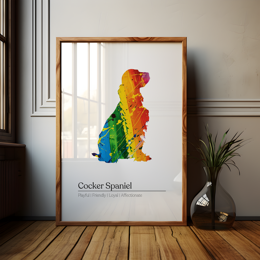 Rainbow Cocker Spaniel Definition Poster