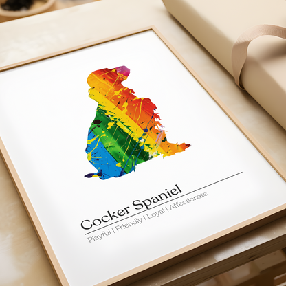 Rainbow Cocker Spaniel Definition Poster