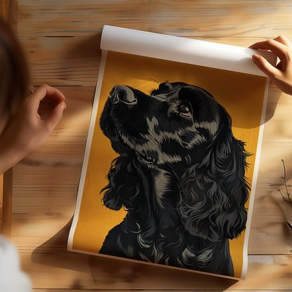 Black Cocker Spaniel Poster