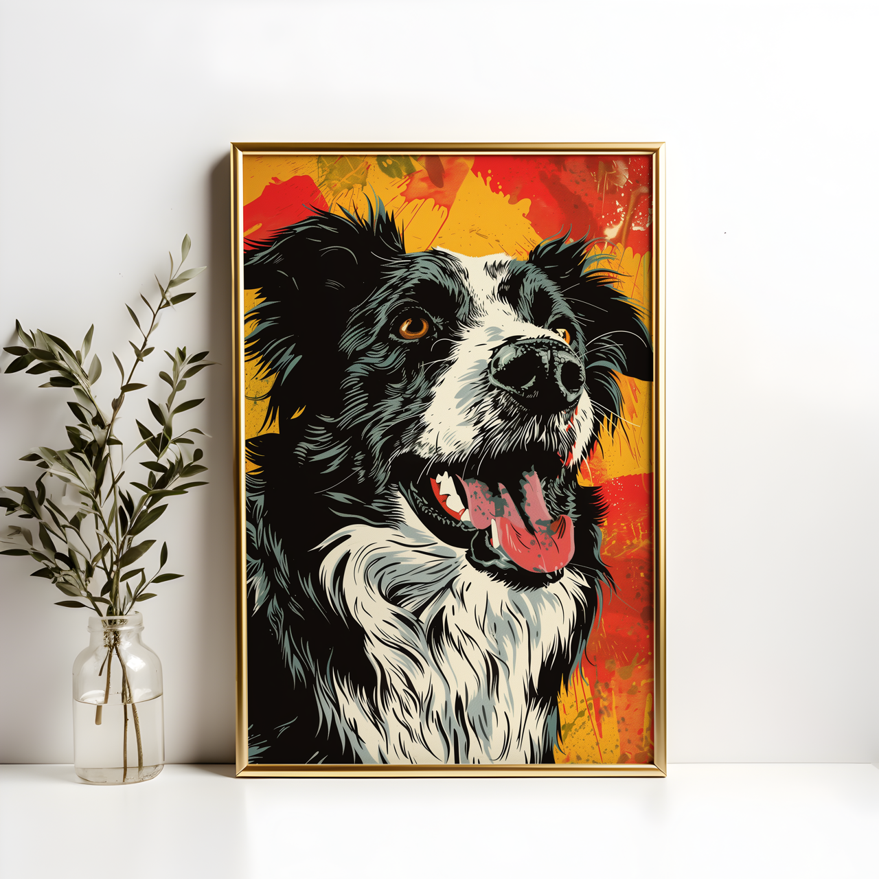 Joyful Collie Poster