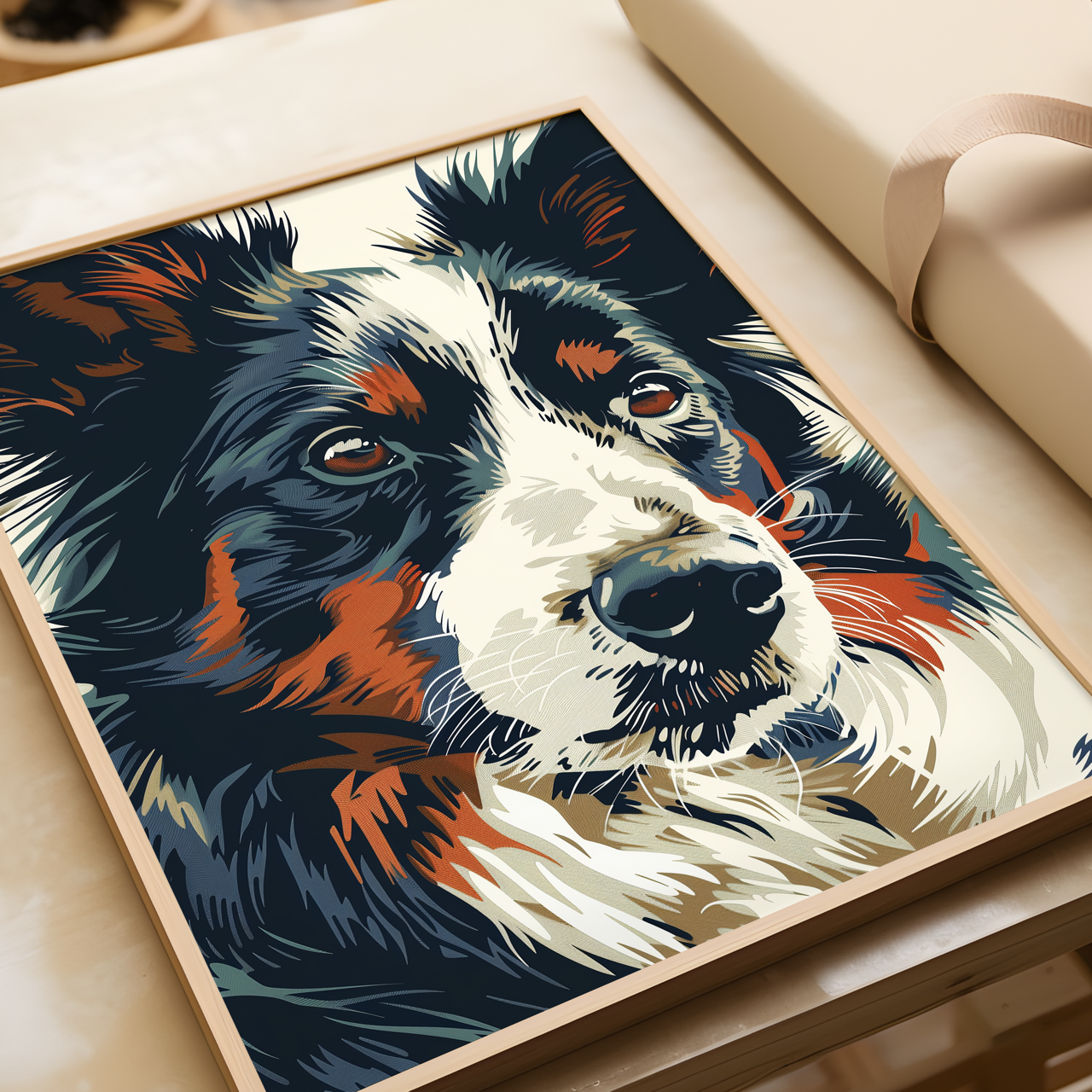 Colourful Collie Poster