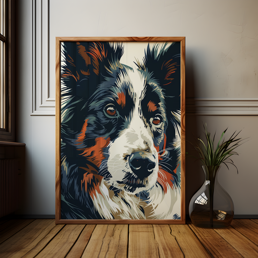 Colourful Collie Poster