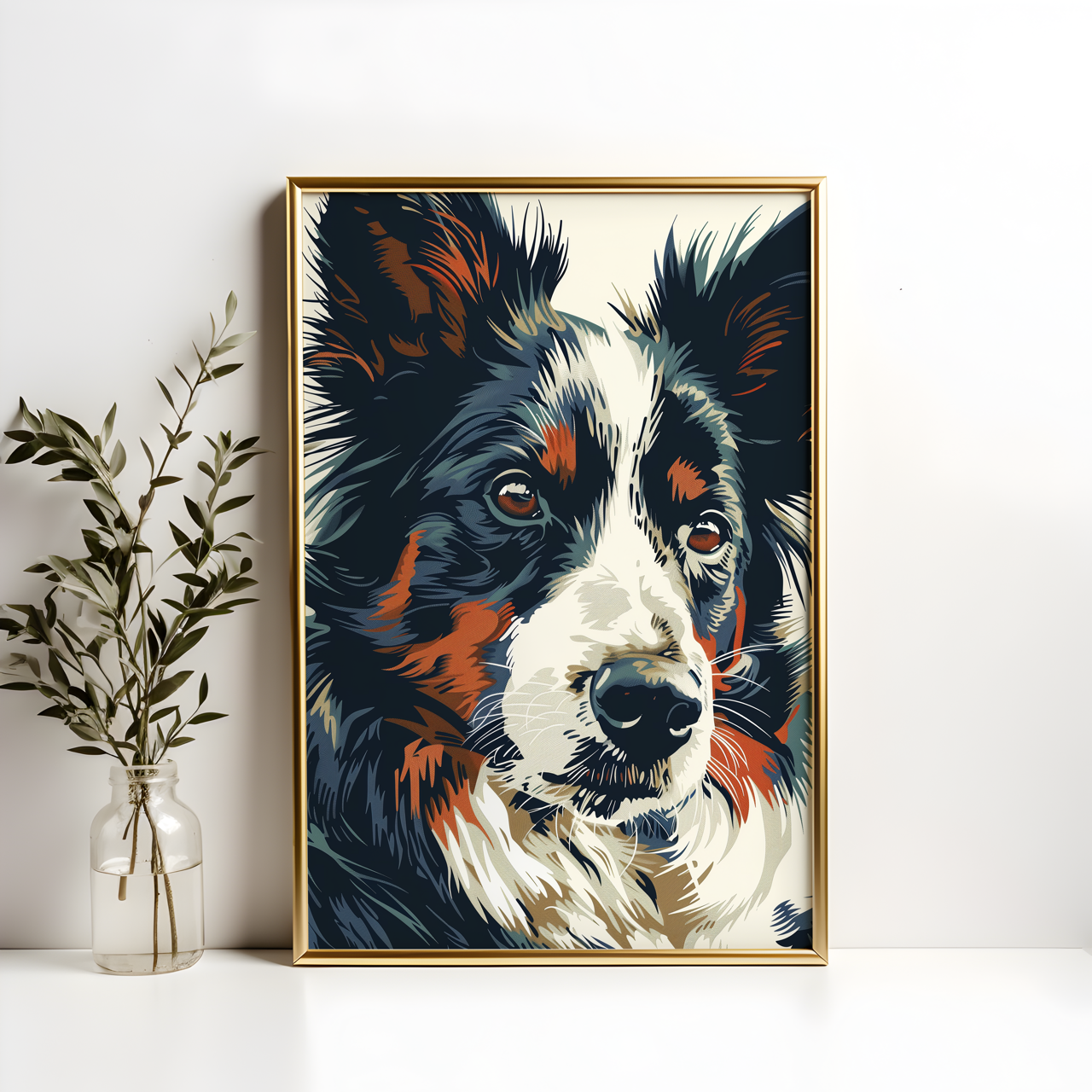 Colourful Collie Poster