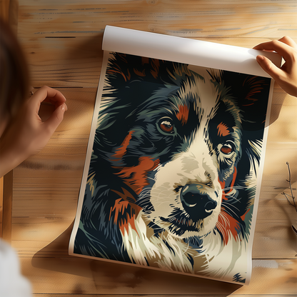 Colourful Collie Poster