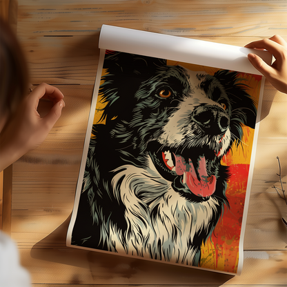 Joyful Collie Poster