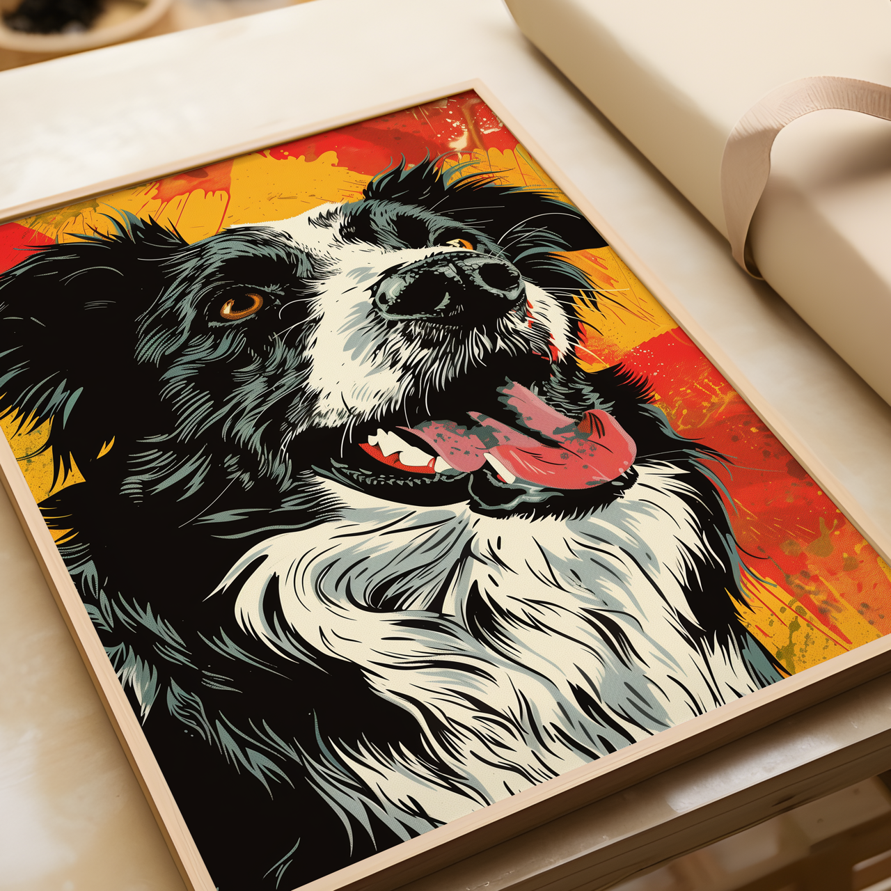 Joyful Collie Poster