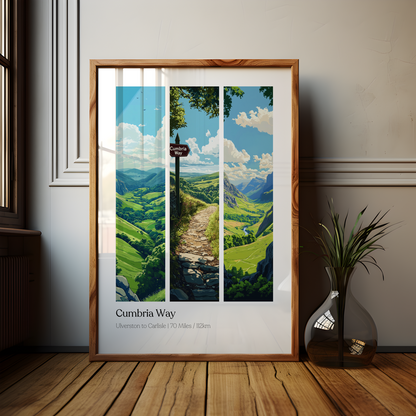 Cumbria Way Lake District Poster