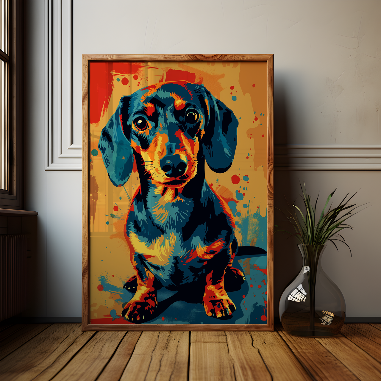 Colourful Dachshund Poster