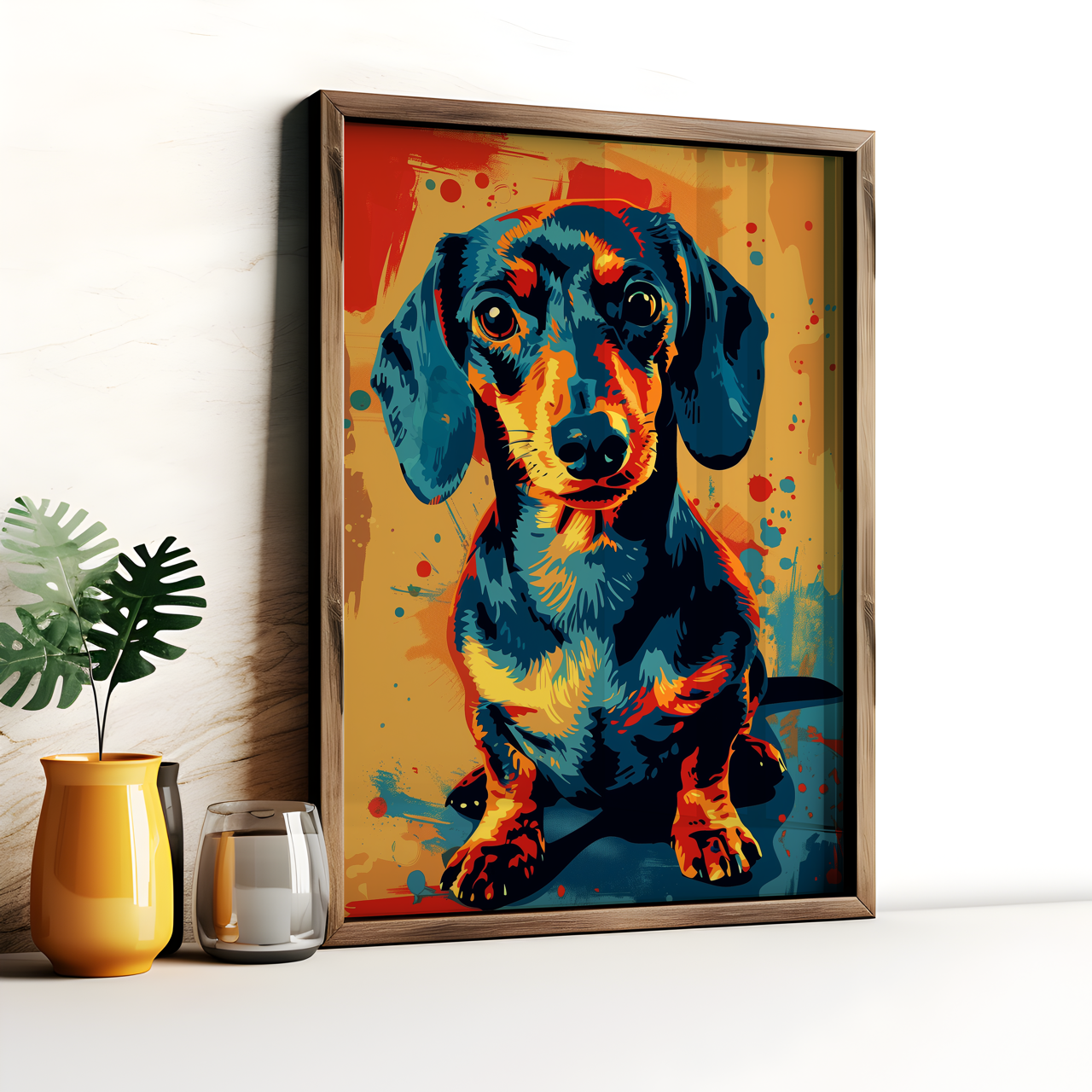 Colourful Dachshund Poster