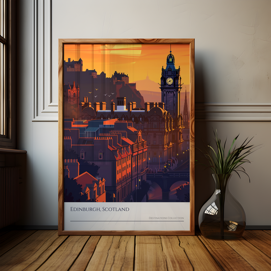 Edinburgh Sunset Poster