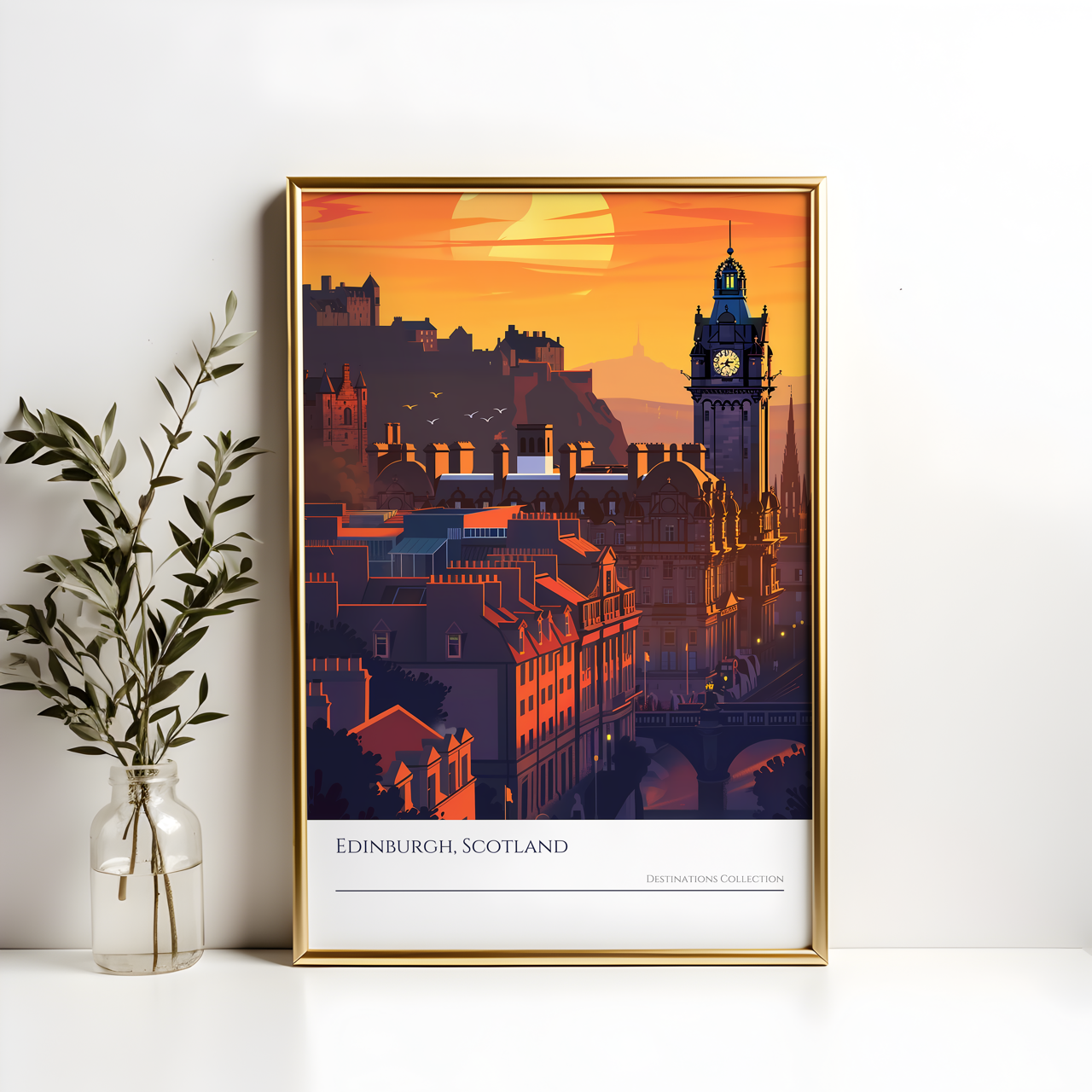 Edinburgh Sunset Poster