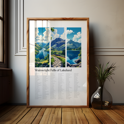 Wainwright Fells of Lakeland Poster