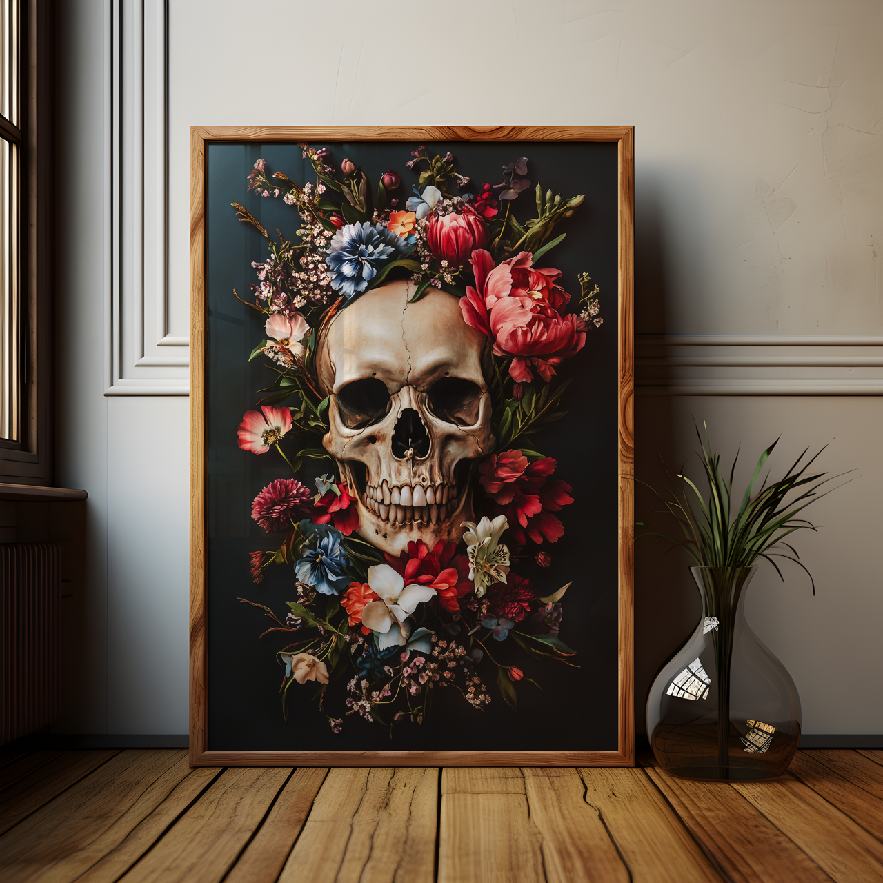 Memento Mori Mortality Floral Poster