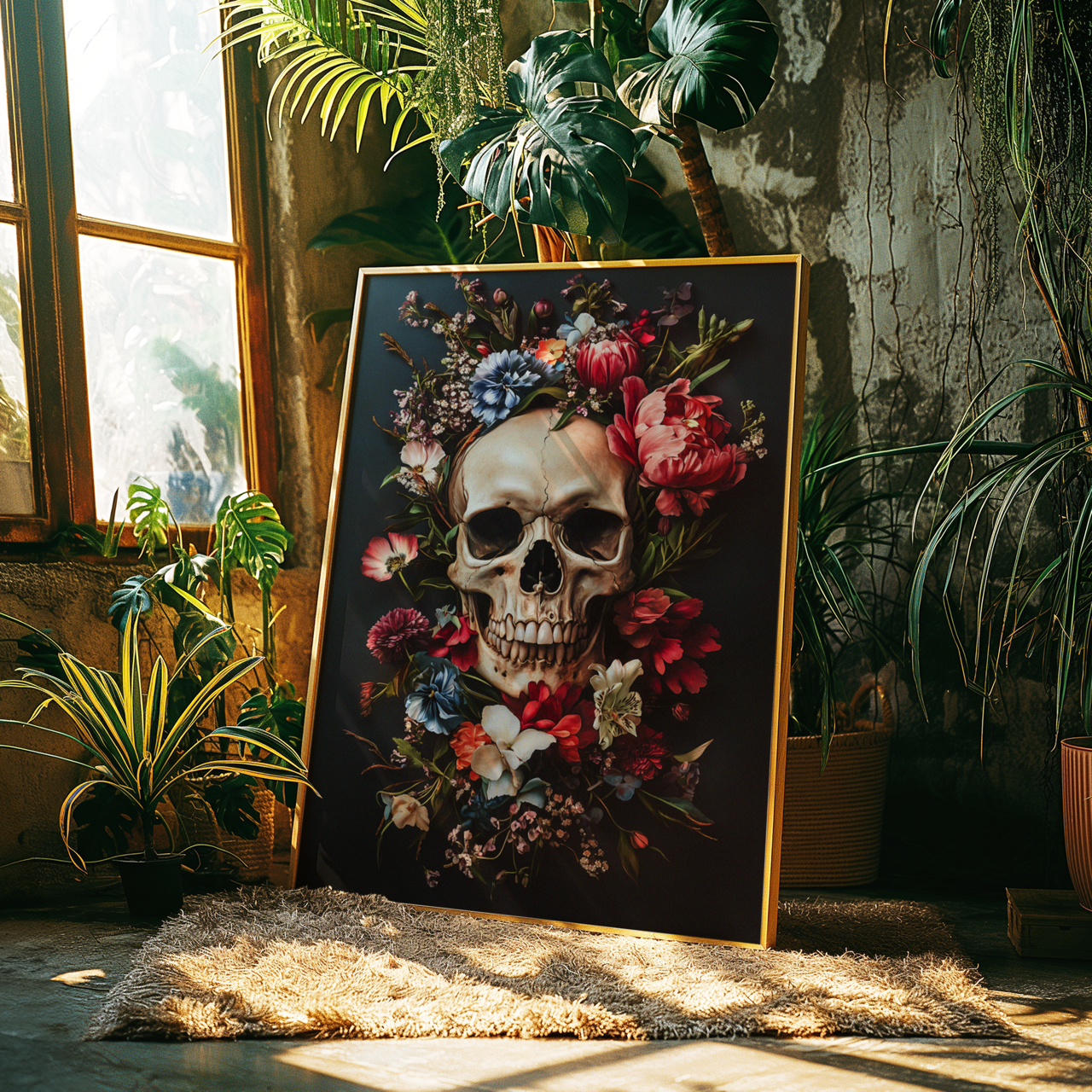 Memento Mori Mortality Floral Poster