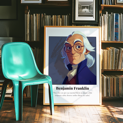 Benjamin Franklin Quote Poster