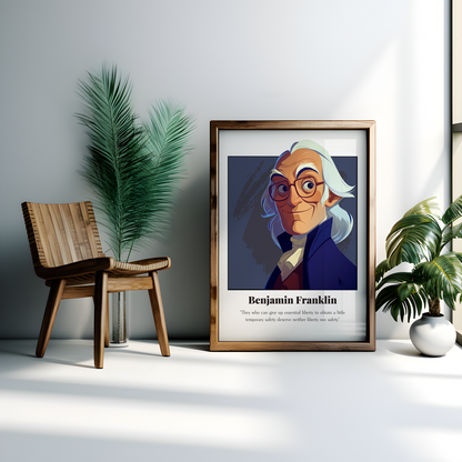 Benjamin Franklin Quote Poster