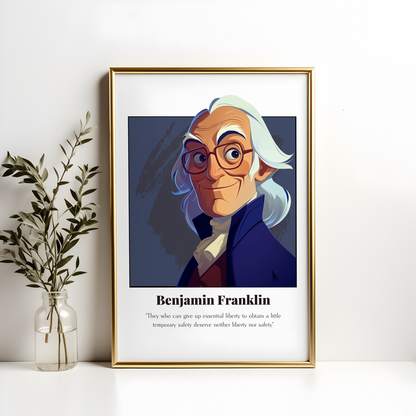 Benjamin Franklin Quote Poster