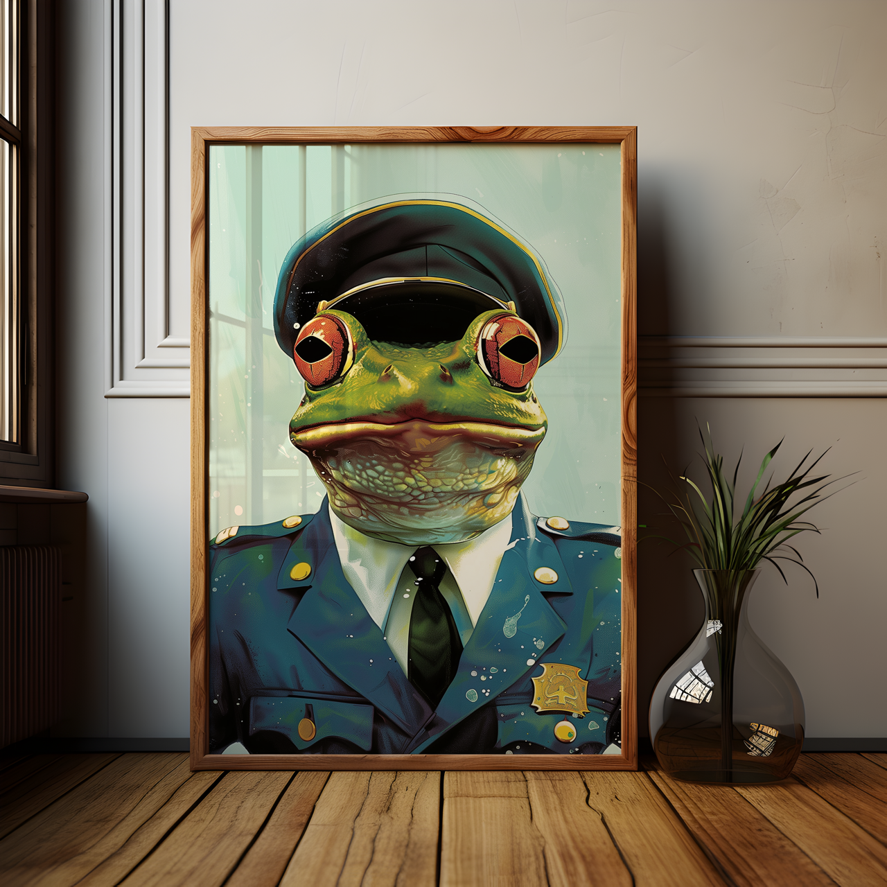 Security Guard Frog Poster