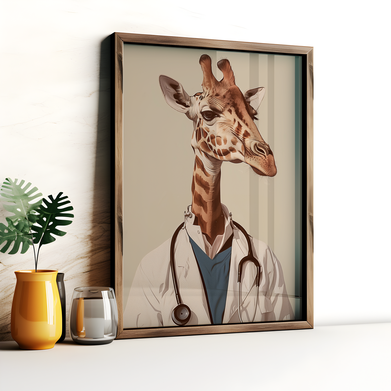 Giraffe Doctor Poster