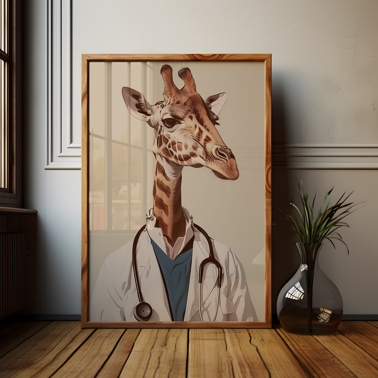 Giraffe Doctor Poster