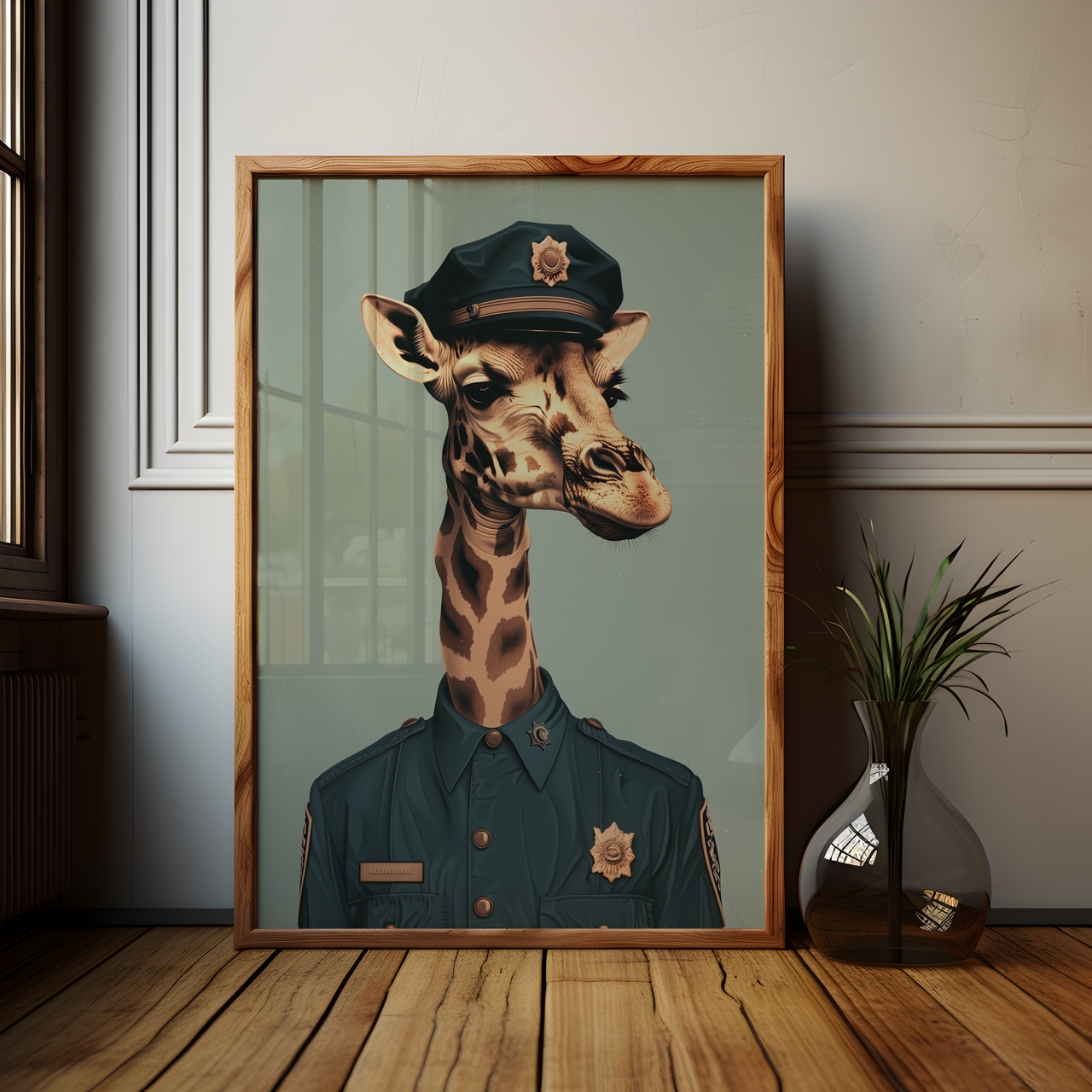 Police Giraffe Poster