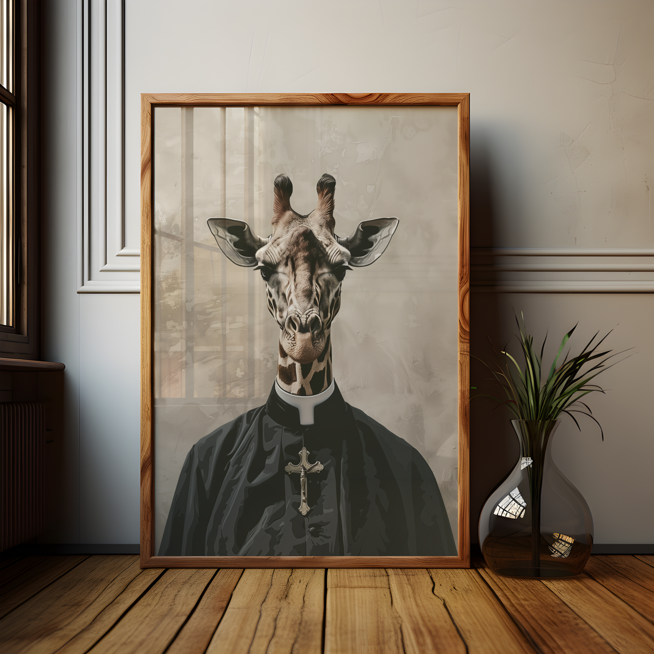 Priest Giraffe Poster