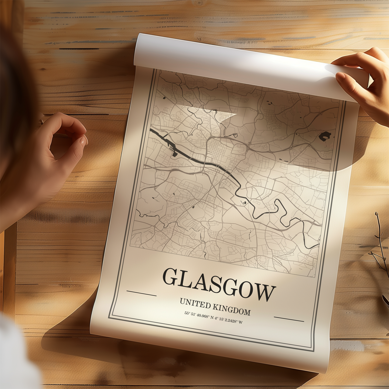 Glasgow Map Poster