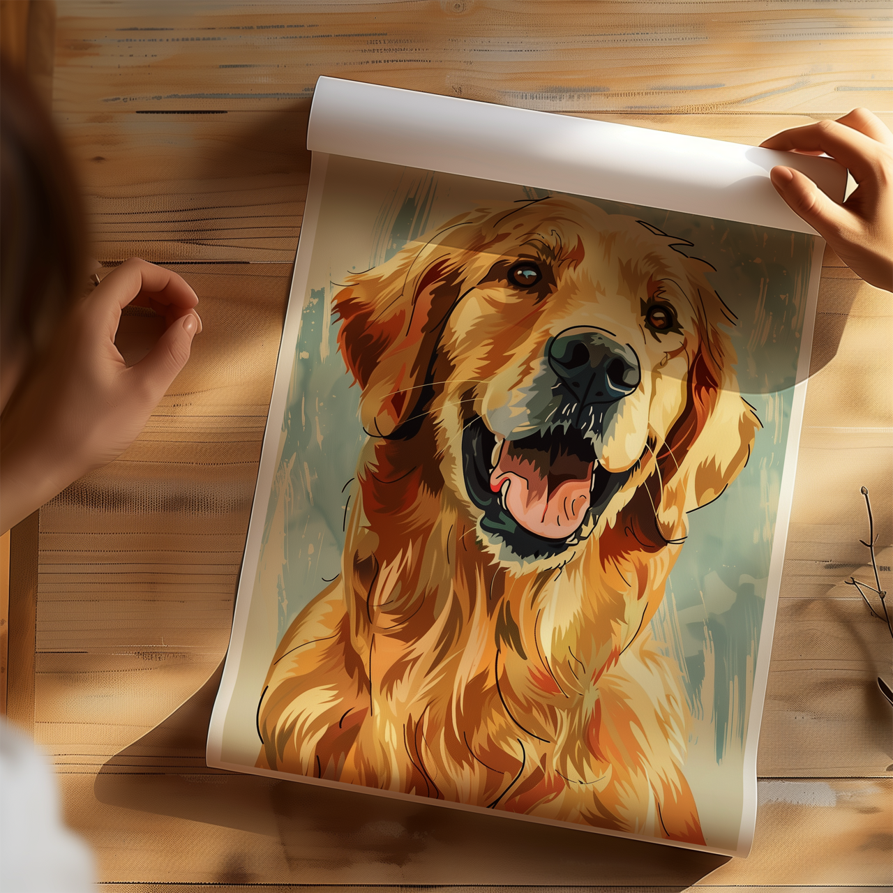 Golden Retriever Pop Art Poster