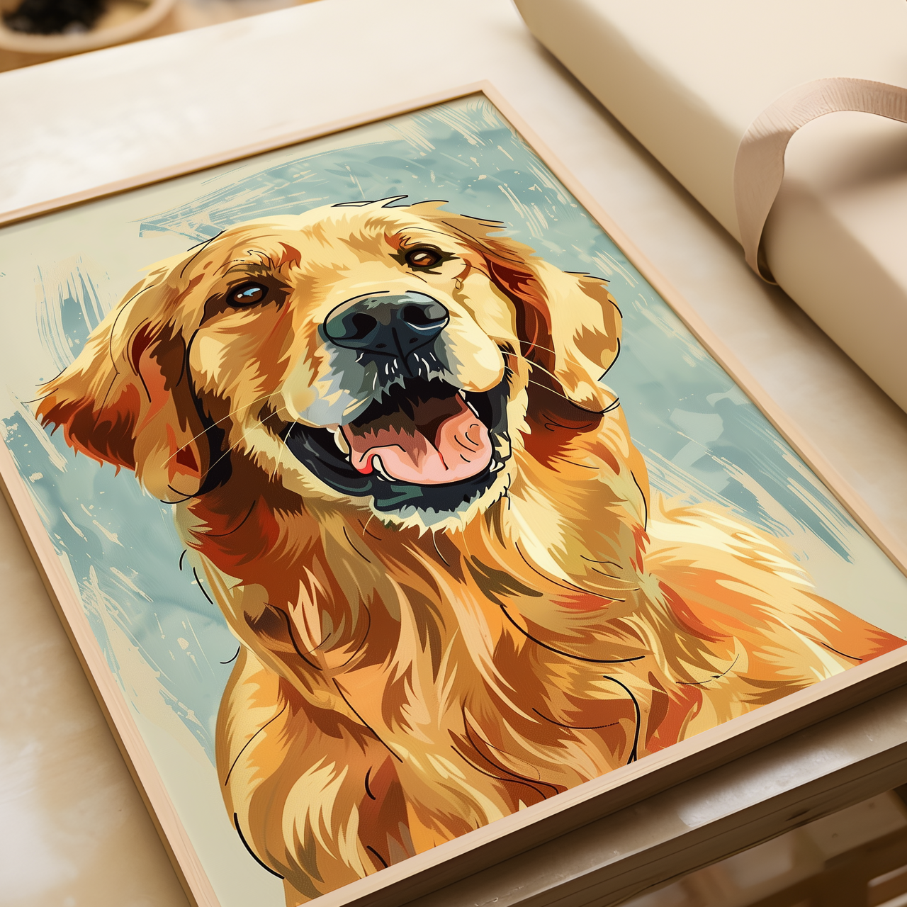 Golden Retriever Pop Art Poster